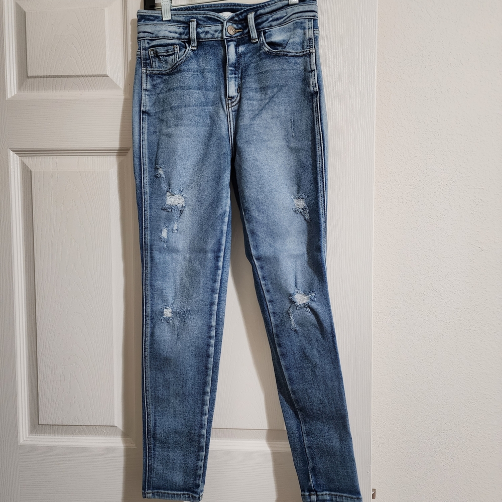 KanCan Distressed Skinny Jeans Ultra High Rise Size 27